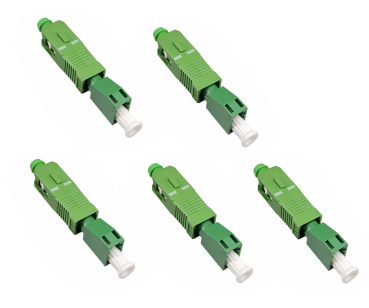 5x LWL Adapter LC/APC Buchse auf SC/APC Stecker Glasfaser Adapter, Singlemode / Simplex